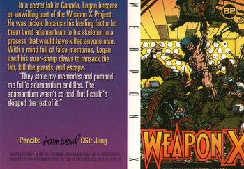 1996 Fleer X-Men #82 Weapon X Back
