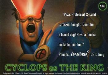 1996 Fleer X-Men #92 Cyclops Back