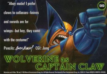 1996 Fleer X-Men #99 Wolverine Back