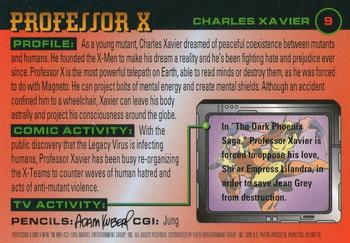 1996 Fleer X-Men #9 Professor X Back