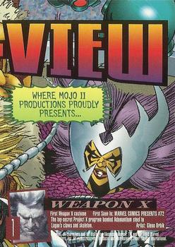 1996 Ultra X-Men Wolverine #1 Weapon X Back