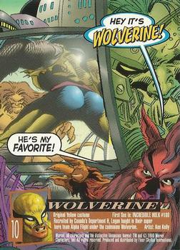 1996 Ultra X-Men Wolverine #10 Wolverine Back