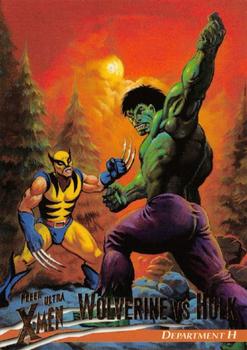 1996 Ultra X-Men Wolverine #14 Wolverine vs. Hulk Front