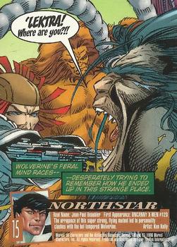 1996 Ultra X-Men Wolverine #15 Northstar Back