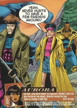 1996 Ultra X-Men Wolverine #16 Aurora Back