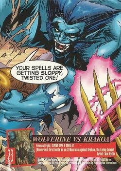 1996 Ultra X-Men Wolverine #23 Wolverine vs. Krakoa Back