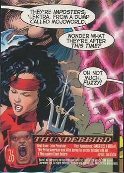 1996 Ultra X-Men Wolverine #26 Thunderbird Back