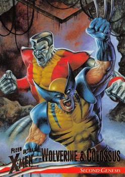 1996 Ultra X-Men Wolverine #27 Wolverine & Colossus Front