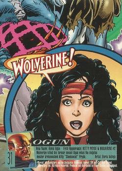 1996 Ultra X-Men Wolverine #31 Ogun Back