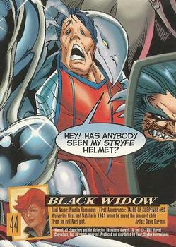1996 Ultra X-Men Wolverine #44 Black Widow Back
