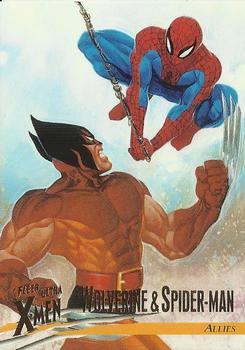 1996 Ultra X-Men Wolverine #45 Wolverine & Spider-man Front