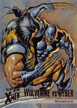 1996 Ultra X-Men Wolverine #50 Wolverine vs. Cyber Front