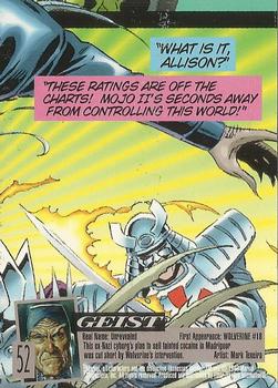1996 Ultra X-Men Wolverine #52 Geist Back