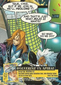 1996 Ultra X-Men Wolverine #59 Wolverine vs. Spiral Back