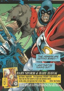 1996 Ultra X-Men Wolverine #61 Baby Storm  & Baby Havok Back