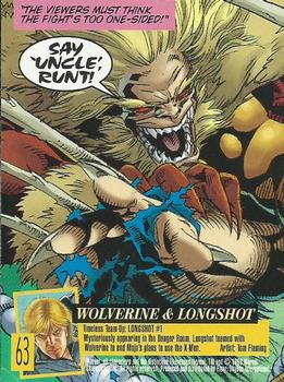 1996 Ultra X-Men Wolverine #63 Wolverine & Longshot Back