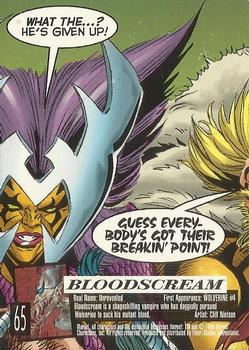 1996 Ultra X-Men Wolverine #65 Bloodscream Back
