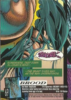 1996 Ultra X-Men Wolverine #69 Brood Back