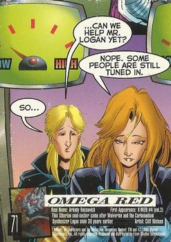 1996 Ultra X-Men Wolverine #71 Omega Red Back