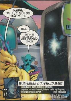 1996 Ultra X-Men Wolverine #72 Wolverine & Typhoid Mary Back