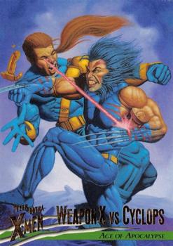 1996 Ultra X-Men Wolverine #86 Weapon X vs. Cyclops Front