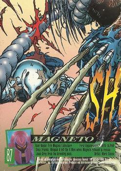 1996 Ultra X-Men Wolverine #87 Magneto Back