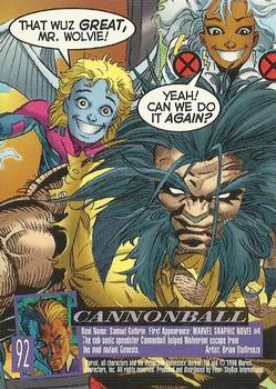 1996 Ultra X-Men Wolverine #92 Cannonball Back