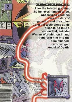 1997 Fleer/SkyBox X-Men '97 Timelines #2 Archangel Back