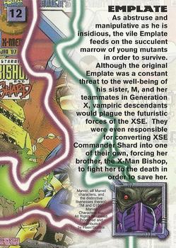 1997 Fleer/SkyBox X-Men '97 Timelines #12 Emplate Back
