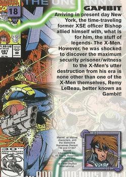 1997 Fleer/SkyBox X-Men '97 Timelines #18 Gambit Back