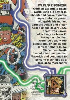 1997 Fleer/SkyBox X-Men '97 Timelines #31 Maverick Back