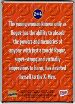 1996 Team Metal X-Men #2 Rogue Back