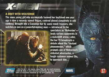 2000 Topps X-Men The Movie #17 A Bout with Wolverine Back
