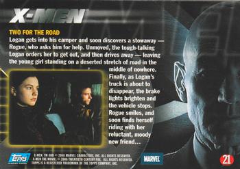 2000 Topps X-Men The Movie #21 Two for the Road Back