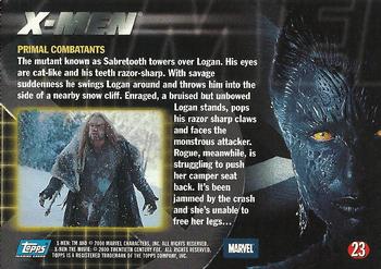 2000 Topps X-Men The Movie #23 Primal Combatants Back