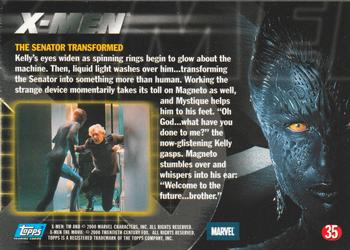 2000 Topps X-Men The Movie #35 The Senator Transformed Back