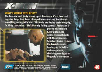 2000 Topps X-Men The Movie #40 What's Wrong with Kelly? Back