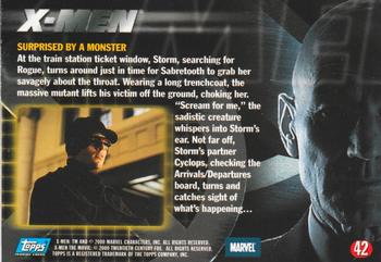 2000 Topps X-Men The Movie #42 Surprised by a Monster Back