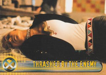 2000 Topps X-Men The Movie #44 Thrashed by the Enemy Front