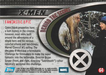 2000 Topps X-Men The Movie #64 Fantastic Epic Back