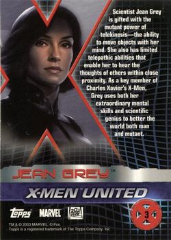 2003 Topps X2: X-Men United #3 Jean Grey Back