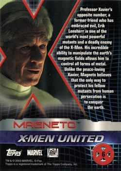 2003 Topps X2: X-Men United #6 Magneto Back