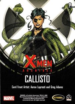 2009 Rittenhouse X-Men Archives #9 Callisto Back
