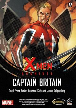 2009 Rittenhouse X-Men Archives #11 Captain Britain Back