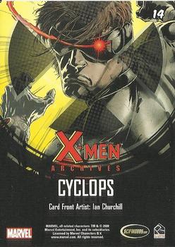 2009 Rittenhouse X-Men Archives #14 Cyclops Back