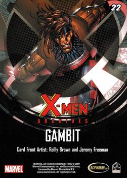 2009 Rittenhouse X-Men Archives #22 Gambit Back