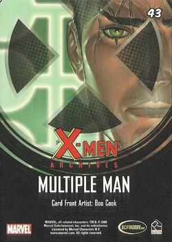 2009 Rittenhouse X-Men Archives #43 Multiple Man Back