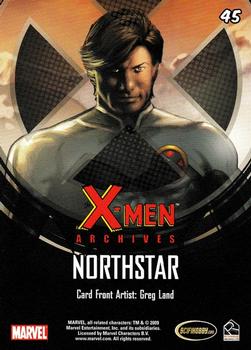 2009 Rittenhouse X-Men Archives #45 Northstar Back