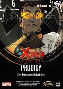 2009 Rittenhouse X-Men Archives #49 Prodigy Back
