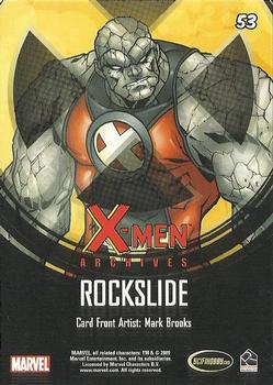 2009 Rittenhouse X-Men Archives #53 Rockslide Back